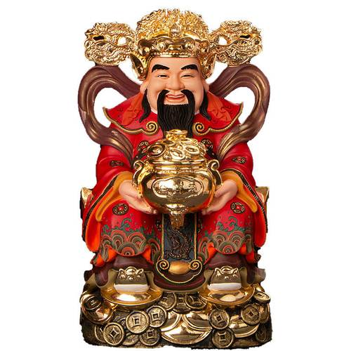 正品善缘堂财神像家用店铺供奉财神爷佛像招财进宝风水摆件树脂