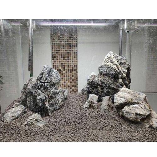 鱼缸青龙石造景案例图.