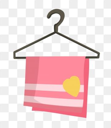 pink towel love towel illustration hand painted toiletries towel