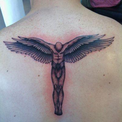 21张后背天使纹身图案