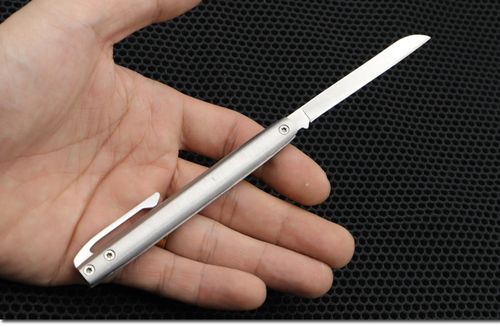 新款不锈钢折叠刀全钢钢笔小刀新款便携随身开包开信刀水果刀折刀