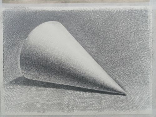 辅导专区 作业详情学完了结构之后,开始了素描几何体完整画法,选了一