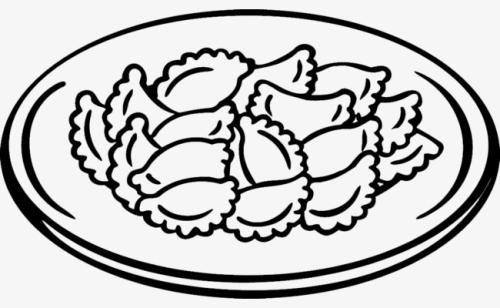 春节包饺子简笔画儿童