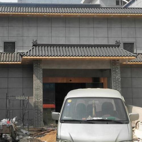 仿古屋檐复古一体塑料琉璃瓦门头围墙装饰石棉瓦石棉瓦