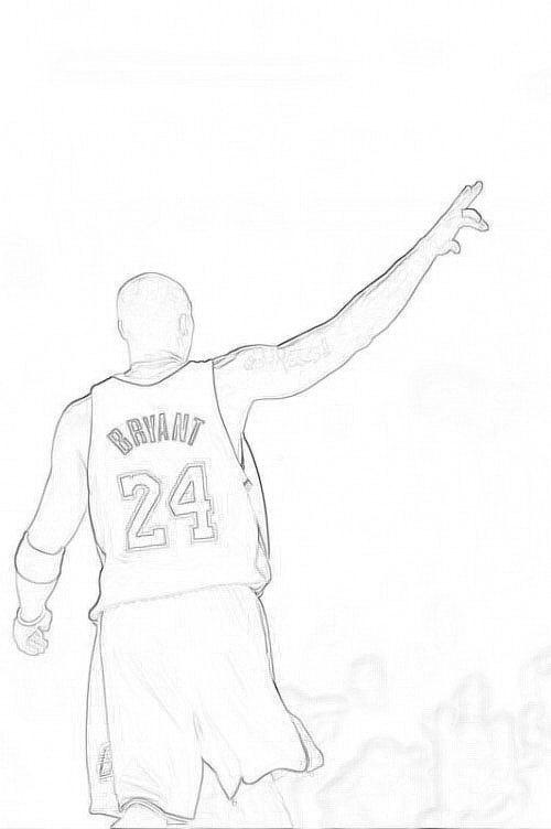 科比简笔画情侣头像