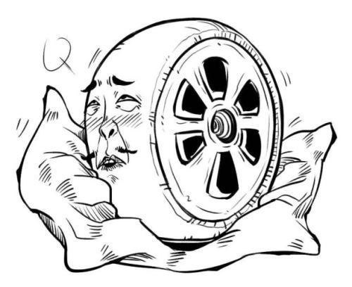 精致的汽车轮胎简笔画