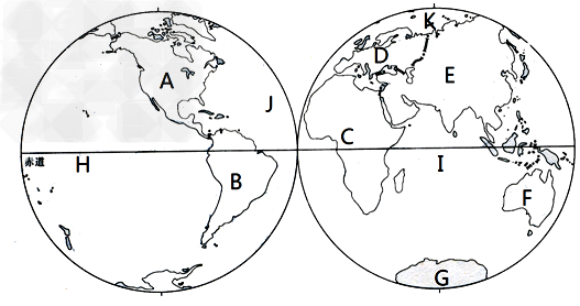 读下面世界海陆分布图,回答有关问题