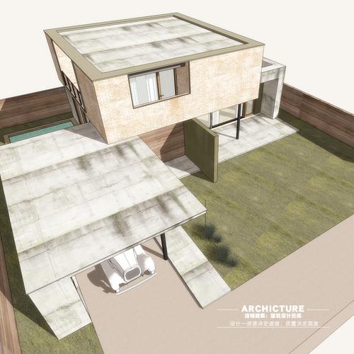 室内大师别墅住宅模型简约草图欧风