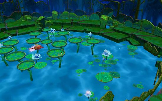 活动:青蛙跳荷叶 关卡背景:     小宝幼年时,常在江南水乡下河玩耍,有