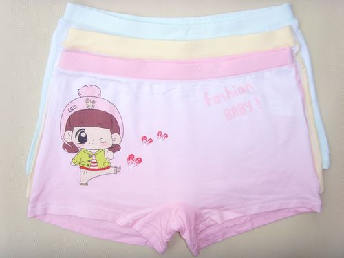 批发儿童内衣小学生女孩平角裤可爱卡通中大童四角裤女童纯棉内裤