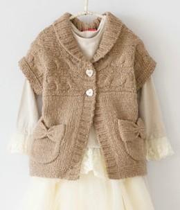 儿童秋季披肩外套的织法图解和教程
