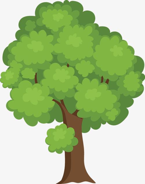 卡通矢量绿色树木免抠素材免费下载_觅元素51yuansu.