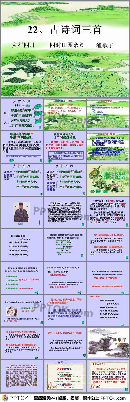 首页 ppt课件 学校ppt 语文课件ppt → 四年级下册第22课《古诗词三首