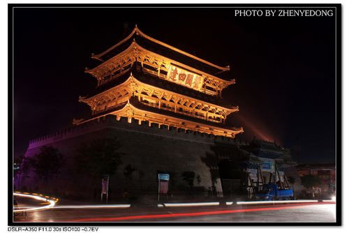 标题:鼓楼夜色