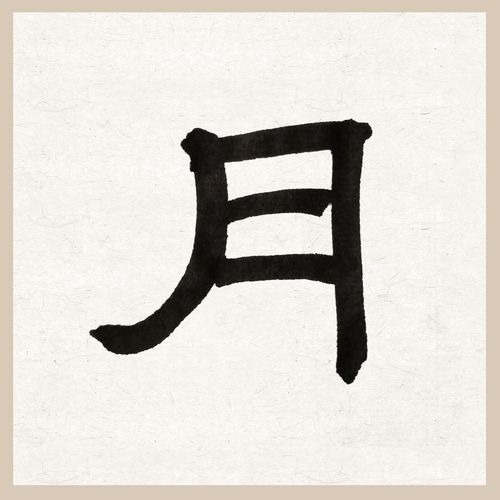 【图4】  隶书"月"的写法【如图5】