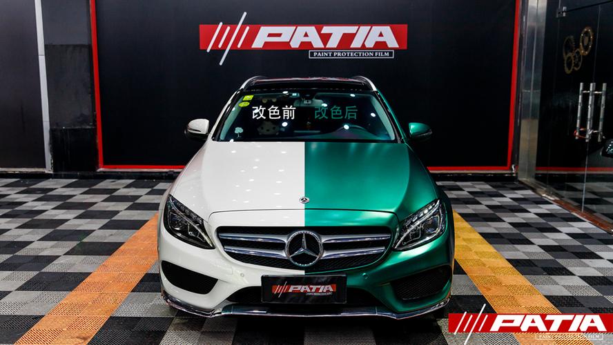 南昌改色贴膜,奔驰c200旅行版祖母绿改色成品预览,南昌奇诺汽车贴膜