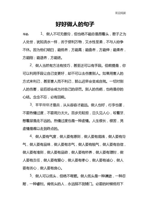 好好做人的句子.docx 16页