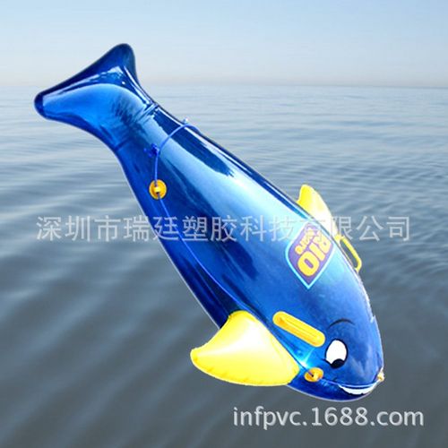 广东厂家供应pvc充气鲸鱼坐骑 儿童海豚充气玩具 动物浮排