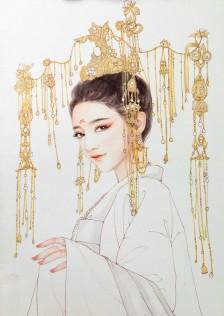 古风插画 @_白岫灵魂摆渡~孟婆 三七