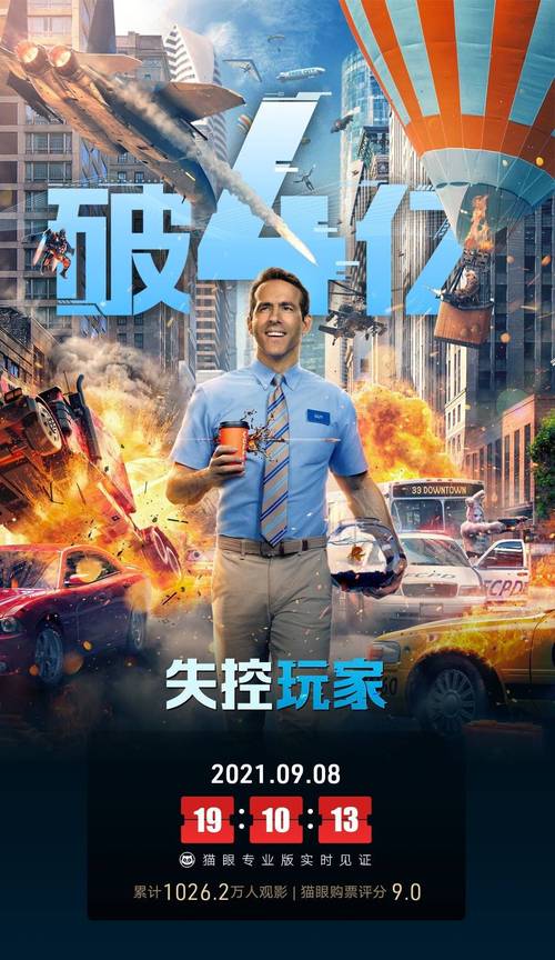 失控玩家内地上映13天票房破4亿瑞恩雷诺兹发手绘海报庆祝