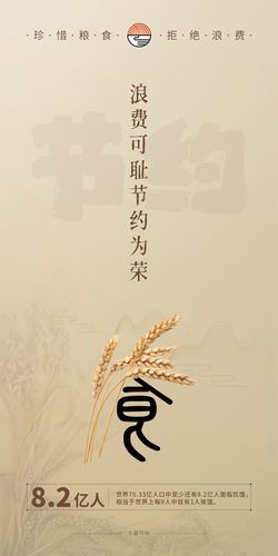 节约粮食系列展板海报