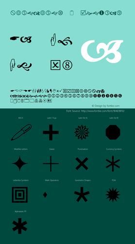 wingdings 2 regular version 1.50图片样张