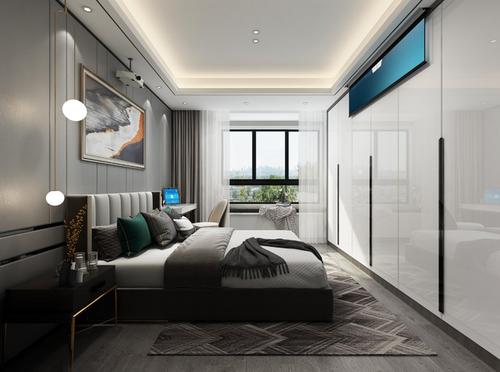通常卧室的装修风格,布局,色彩和装饰都要以床为中心展开.