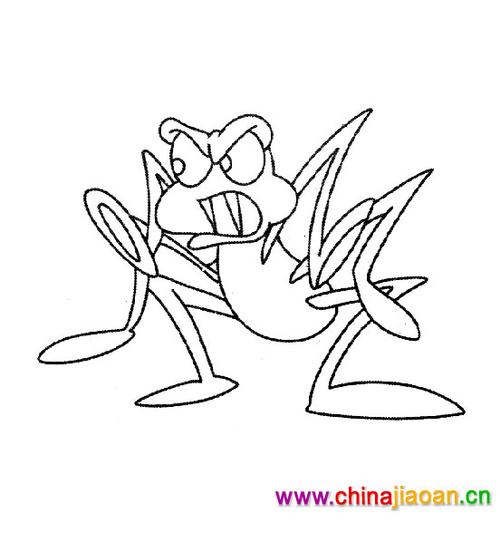 可怕的蜘蛛_昆虫简笔画画法