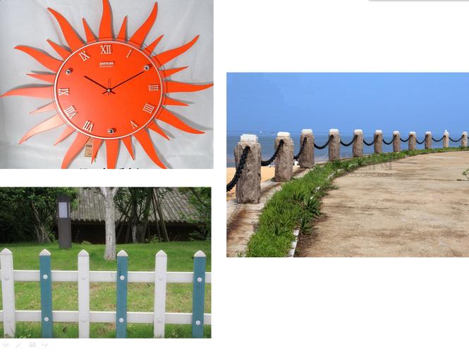 它们两个一组,一个一个,间隔排列,并尝试用不同的材料与方式大胆表现.