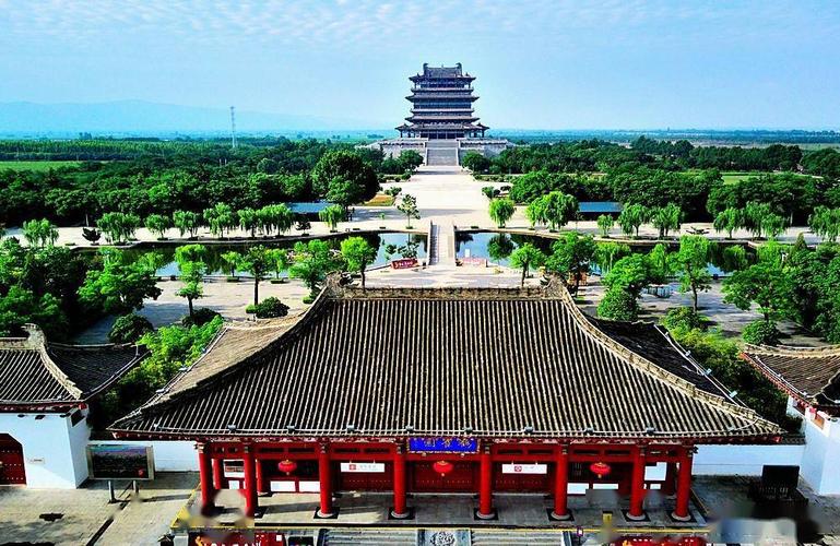 航拍中国四大名楼之鹳雀楼