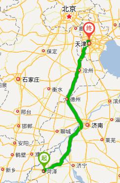 1公里,过德州枢纽立交,直行进入京沪高速 9.