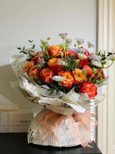 火焰玫瑰花束_玫瑰花束_花束_穿搭_520花束_家居家装