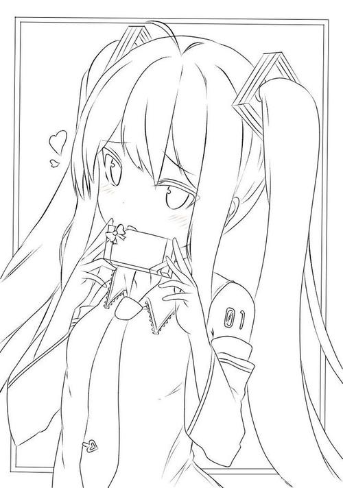 初音未来手绘线稿 临摹涂色的最佳选择
