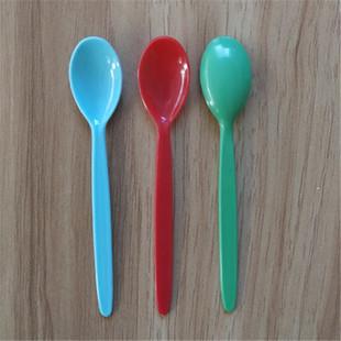厂家批发一次性勺子 ps塑料勺子花色冰淇淋勺子 布丁酸奶勺甜品勺