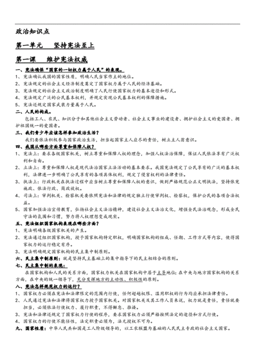 新修订版八年级下册政治知识点.doc