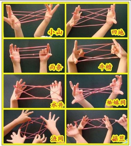 其它 民间游戏:翻花绳 写美篇 游戏玩法: 双人的玩法:一人以手指将