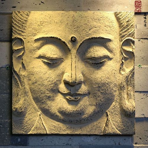 中式式禅意壁饰佛脸墙砖家居家居装饰装饰画挂件如来仿古砖包括文化石