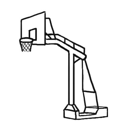 篮球架简笔画