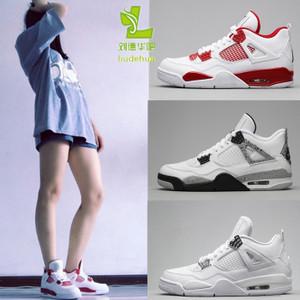 aj4纯白男鞋乔4白水泥篮球鞋黑金奥利奥aj4代女鞋白红镭射运动鞋