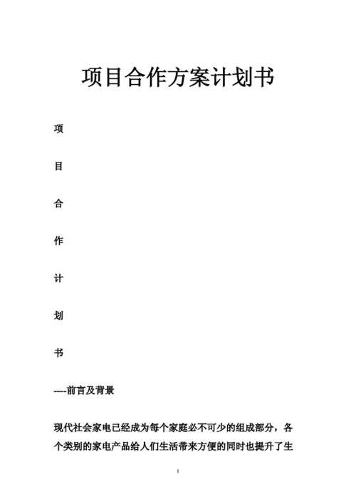 项目合作方案计划书.doc