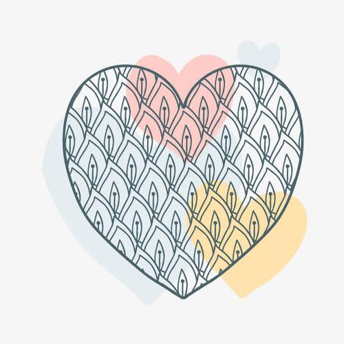手绘线条爱心