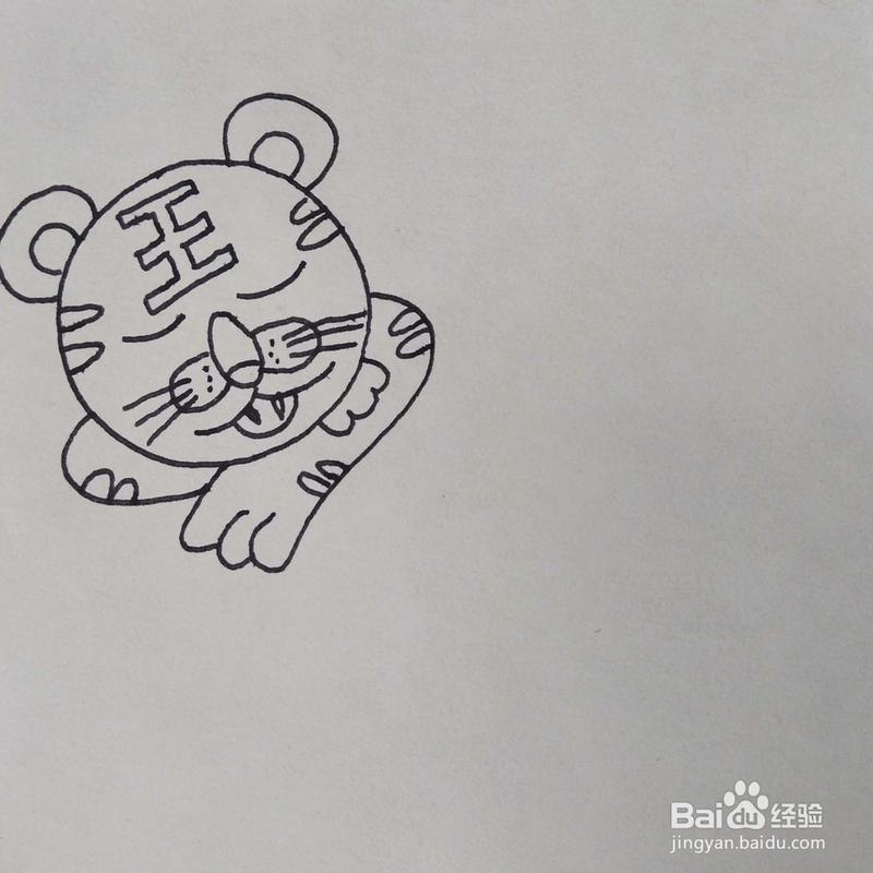 怎么画成语故事儿童画虎头蛇尾卡通简笔画?