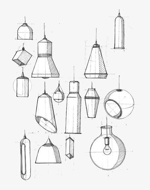 家居艺术,灯具,手稿,手绘,集合
