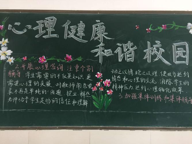 北关小学第三周开展《健康心灵,和谐校园》主题黑板报