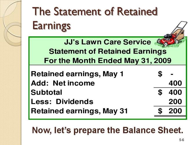 the statement of retained earnings jj"s