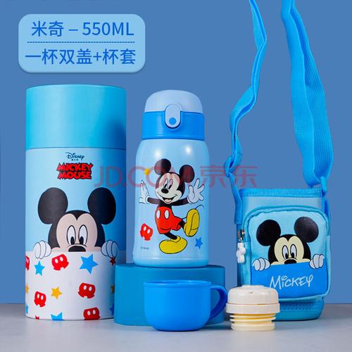 迪士尼(disney) 儿童保温杯带吸管两用小学生水杯便携防摔幼儿园宝宝
