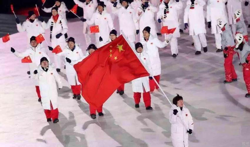 开幕式上,中国代表团的运动员