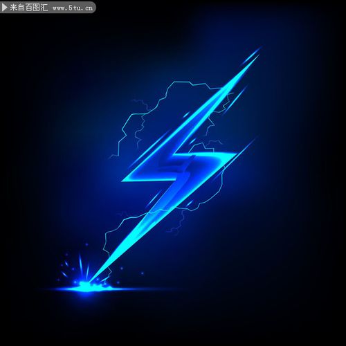 蓝色闪电图片
