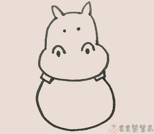 简笔画河马怎么画河马儿童画画法