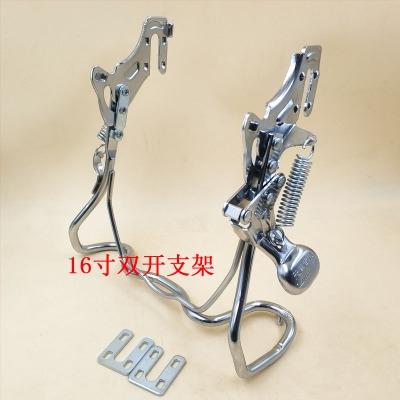 自行车电瓶开车摩托车支架后轮后脚撑支配件电动停车撑脚弹簧车梯图片